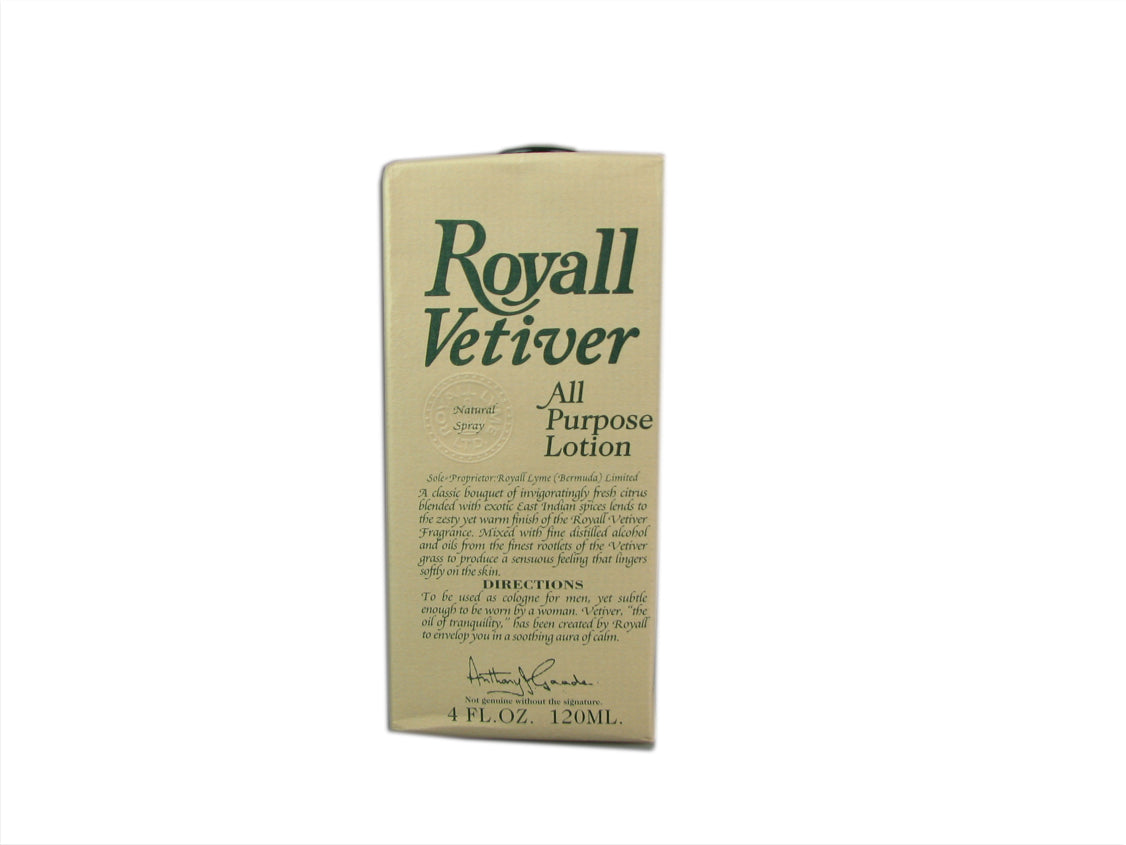 Royall Vetiver For Men by Royall Fragrances 4 oz All Purpose Lotion